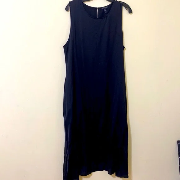 green emerald velvet dress Eileen Fisher Dark Night Shima Printed Silk Crepe Scoop Neck K/L Dress S M  (S) Blue at Amazon Women's Clothing store